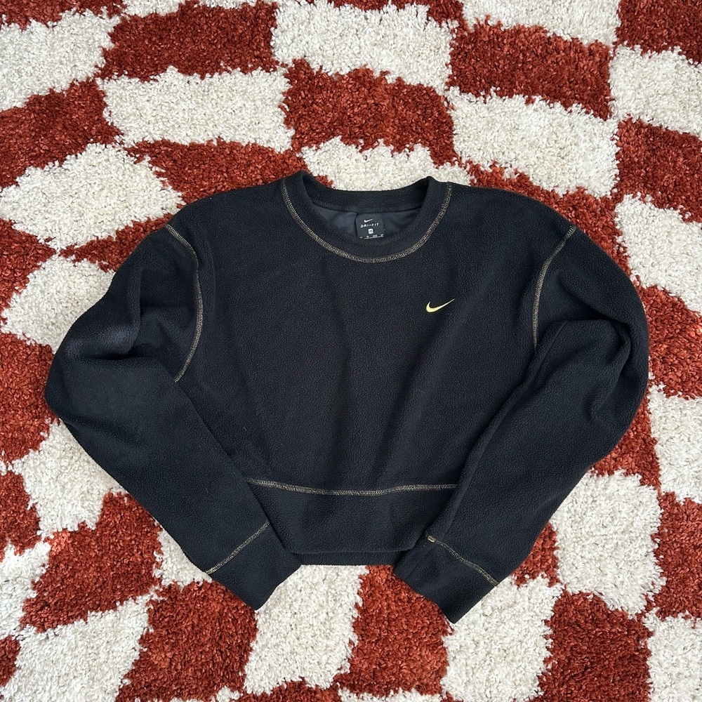 Nike Black Sweater with Gold Logo — Size XS